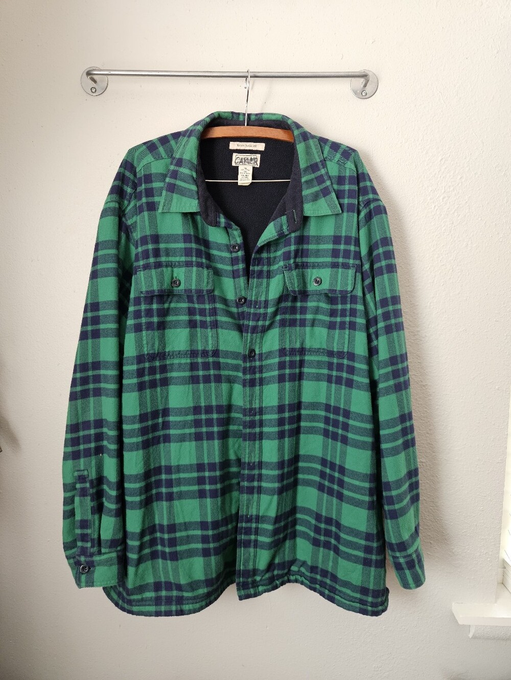 L L Bean Sherpa Lined Flannel Shacket Size 2XL
